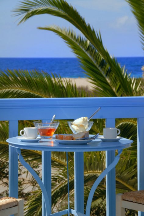 naxos glyfada natural studios balcony breakfast 1